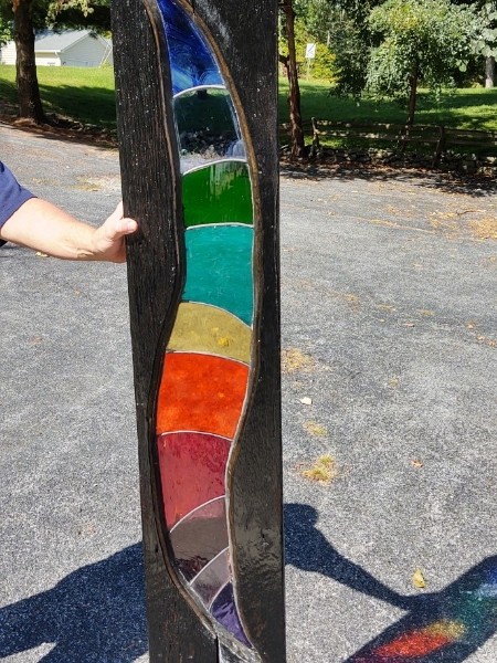 Stained Glass Yard Totem #1