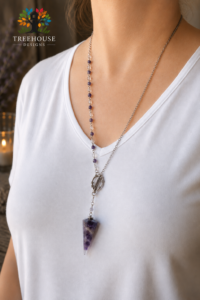 Evening Solace - Handcrafted Amethyst & Labradorite Necklace